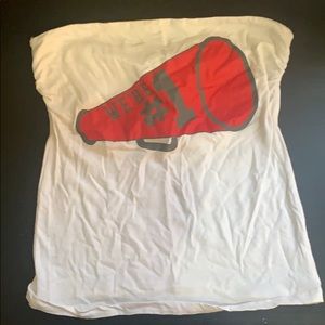 College Football Cropped Tube Top